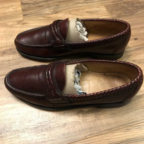 Allen Edmonds Chestnut Braided Tassel Leather Loafers s-l400.jpg main image 4